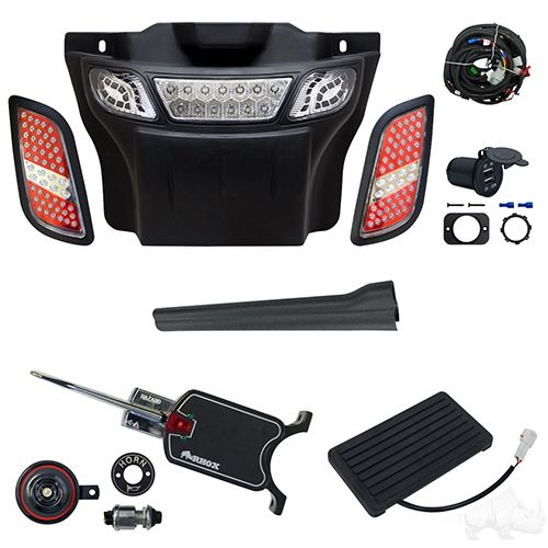 LED Light Bar Kit Red Hawk LGT-311LT3B11 Deluxe For Golf Carts Customizable Beam