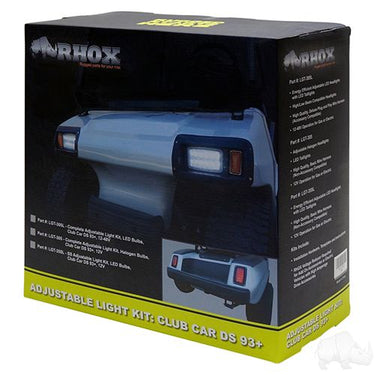 Red Hawk LED Adjustable Light Kit for Club Car DS 1993 and Newer 12 to 48V Premium Lighting for Club Car DS Owners