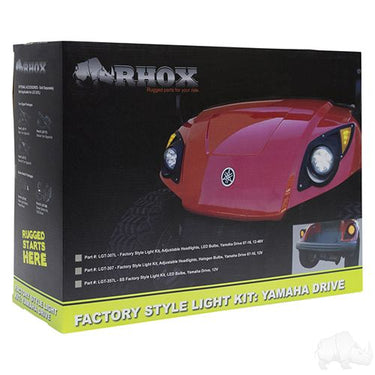 Red Hawk RHOX LED Light Kit LGT307L Factory Style For Yamaha Drive 2007 To 2016 Owners Plug And Play 12 To 48V Harness