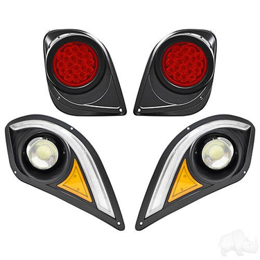 Red Hawk RHOX RGBW LED Light Kit for Yamaha Drive2 Bright RGBW Running Lights with Plug and Play Harness 12-48V