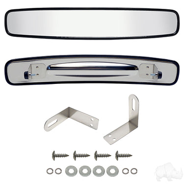 Redhawk Red Hawk 180 Degree Roof Mount Mirror for trucks, stainless steel convex mirror with mounting bracket, vehicle safety accessory
