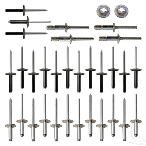 Rivet Kit OEM Red Hawk RIV-023 for EZGO TXT 1996 and Newer Golf Cart Body Fasteners
