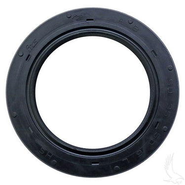 Red Hawk OEM crankshaft oil seal for E-Z-GO RXV golf cart, shown in a close-up image of the seal on a white background.
