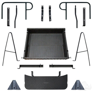 Red Hawk Rhino Seat Box Kit For Club Car DS Golf Cart Durable Black Finish Extra Storage For Golfers