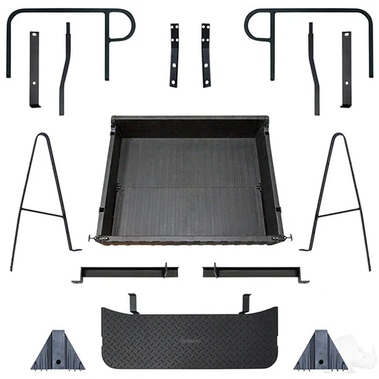 Red Hawk Rhino Seat Box Kit For Club Car DS Golf Cart Durable Black Finish Extra Storage For Golfers