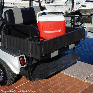 Red Hawk Rhino Seat Box Kit For Club Car DS Golf Cart Durable Black Finish Extra Storage For Golfers