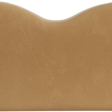 Red Hawk OEM tan seat back for Ez Go TXT golf cart, featuring red stitching and durable construction for comfortable riding.