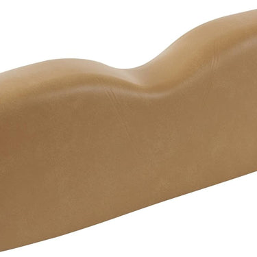 Red Hawk OEM tan seat back for Ez Go TXT golf cart, showing the sturdy, comfortable seat with red and tan upholstery.