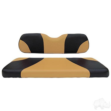 Red Hawk Rhino Seat Kit for Yamaha Drive Golf Carts Premium Sport Black Tan Upgrade