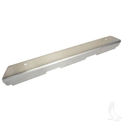 Red Hawk stainless sill plate for EZGO TXT golf carts, left side, with a premium finish designed for models 96 and up.