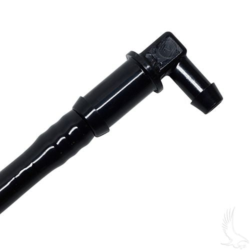 Red Hawk OEM FP-206 Siphon Tube for EZGO RXV and TXV golf carts, black siphon tube with connecting fittings