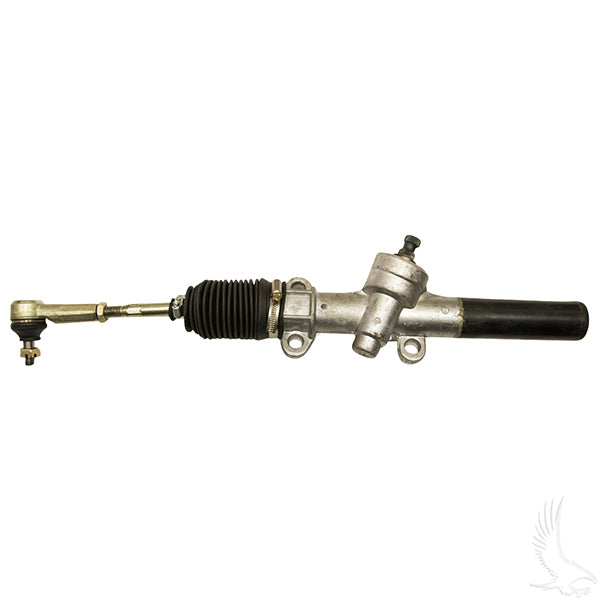 Red Hawk OEM steering box assembly for EZGO 01+ golf carts, durable and precise steering component for smooth control.
