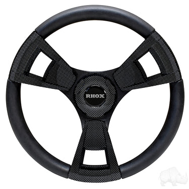 Fontana Steering Wheel Red Hawk Carbon Fiber EZ Go Hub Golf Cart Upgrade RHF-001