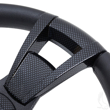 Fontana Steering Wheel Red Hawk Carbon Fiber EZ Go Hub Golf Cart Upgrade RHF-001