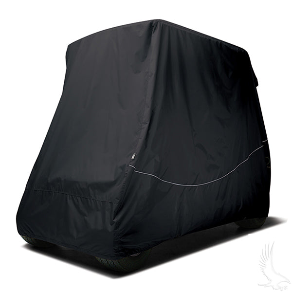 Redhawk COV009 car storage cover in black, designed for standard tops, weatherproof outdoor protection for vehicle storage.