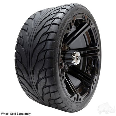 Red Hawk TIR389 RHOX RXS directional tire in 215/35/14 size showing tread pattern and sidewall details for enthusiasts.