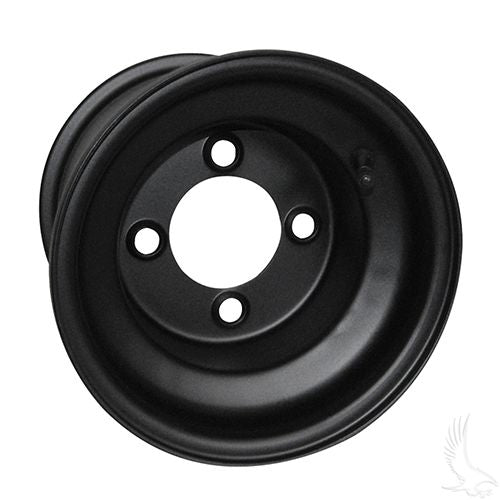 Red Hawk TIR 415B Steel Wheel 8x7 Black Premium Rim For Cars Trucks SUVs Heavy Duty Construction - Rainier Parts