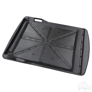 Red Hawk OEM 54-inch factory style textured black golf cart top for EZ-GO TXT, with detailed surface and secure mounting points.