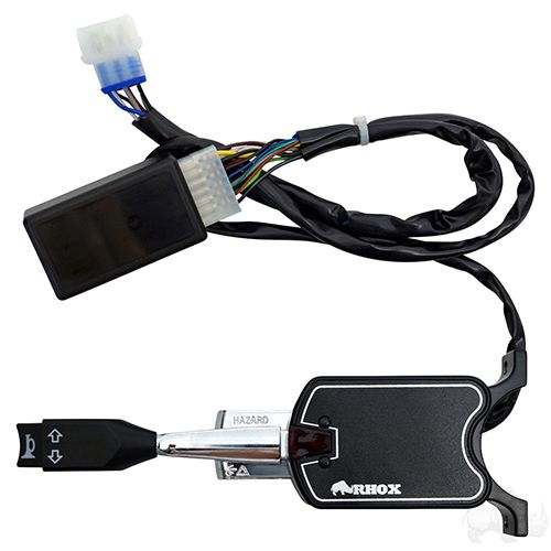 Redhawk LGT-112A turn signal switch with horn button, 7-wire, for auto enthusiasts, 12 to 48V electrical system.