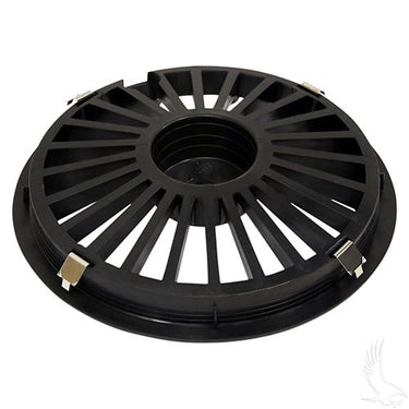 Red Hawk CAP-0003 8 Inch Turbine Wheel Cover Black Gold Premium Upgrade For Auto Enthusiasts