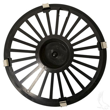 Red Hawk CAP-0003 8 Inch Turbine Wheel Cover Black Gold Premium Upgrade For Auto Enthusiasts
