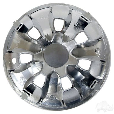 Red Hawk CAP0044 Chrome Wheel Cover 8 Inch Driver for Car Enthusiasts Durable Chrome Finish Easy Tool-Free Install