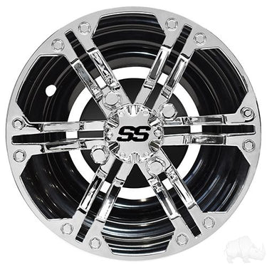 Red Hawk CAP0063 10 Inch Daytona Chrome Wheel Covers 4 Pack Durable Easy Install Car Enthusiasts