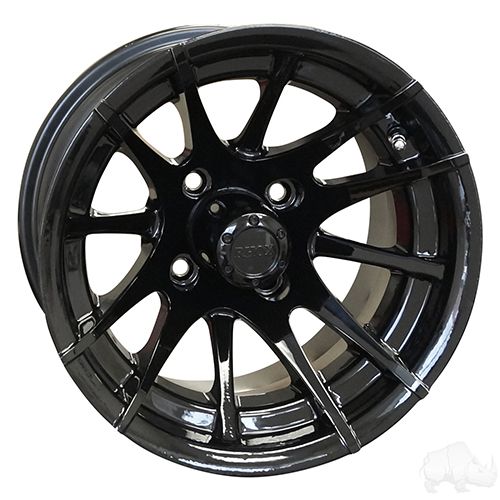 Red Hawk RHOX RX104 Wheel 12x7 Black ET25 For Performance - Rainier Parts