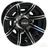 Red Hawk RHOX RX150 10x7 Wheel Premium Gloss Black Machined EightSpoke Center Cap For Racers - Rainier Parts