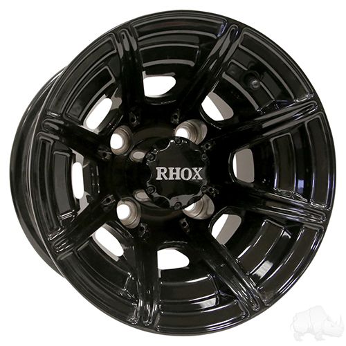 Red Hawk RHOX RX151 Wheel 10x7 8 Spoke Gloss Black ET25 Center Cap For Trucks Premium Performance Rim - Rainier Parts