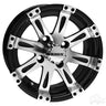 Red Hawk RHOX Vegas Machined Black Wheel 12x6 Centered Rim With Center Cap For Car Enthusiasts Performance Upgrades - Rainier Parts