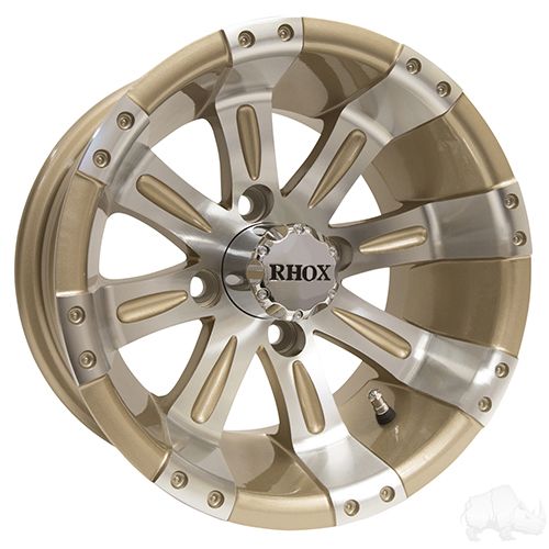 Red Hawk RHOX Vegas Machined Wheel 12x7 ET25 With Pearl Center Cap Premium For Car Enthusiasts - Rainier Parts