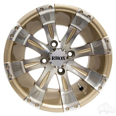 Red Hawk RHOX Vegas Machined Wheel 12x7 ET25 With Pearl Center Cap Premium For Car Enthusiasts - Rainier Parts
