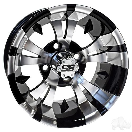 Red Hawk RX188 14x7 Wheel Machined Gloss Black ET25 Premium Alloy Rim For Street Muscle Cars - Rainier Parts