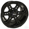 Red Hawk RX252 Wheel 12x7 ET25 Black Gloss Center Cap Included Premium For Trucks And SUVs - Rainier Parts