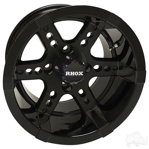 Red Hawk RX252 Wheel 12x7 ET25 Black Gloss Center Cap Included Premium For Trucks And SUVs - Rainier Parts