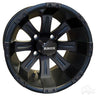 RHOX Vegas Matte Black 12x7 Wheel ET25 By Red Hawk Center Cap Included For Street Cars - Rainier Parts
