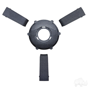 Red Hawk Giazza Carbon Fiber Steering Wheel Insert Kit For Car Enthusiasts Premium Interior Upgrade Durable Lightweight