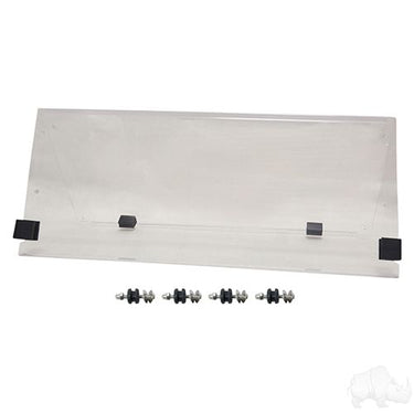 Red Hawk WIN 1018 Yamaha Drive Windshield Two Piece Clear For Yamaha Drive Owners Visibility And Weather Protection - Rainier Parts