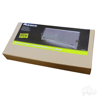 Red Hawk WIN 1003 Club Car Windshield 2 Piece Clear For Golf Cart Owners Enhanced Visibility - Rainier Parts