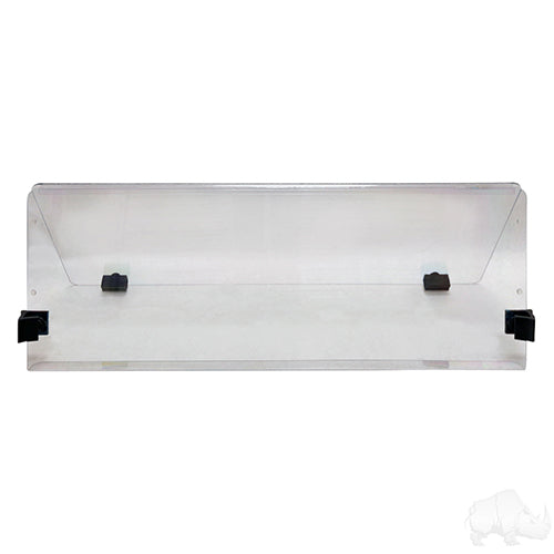 Redhawk OEM WIN-4007 EZ GO Marathon golf cart windshield, clear impact-resistant two-piece glass for models 1986-1994