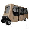 Red Hawk Deluxe 6 Passenger Golf Cart Enclosure Sand All Weather Fits Tops Up To 126 Inches - Rainier Parts