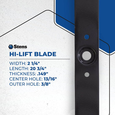 Stens Hi-Lift Blade 325-005 for Honda 08750-960-333 Replacement for Lawn Mower Premium Clean Cut - Rainier Parts