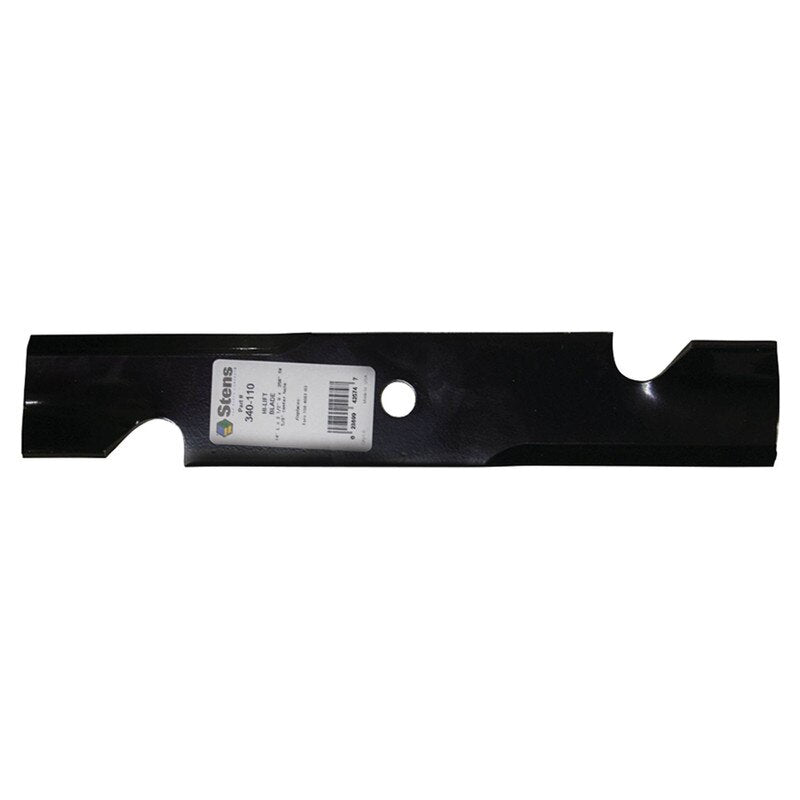 Stens 340-110 notched hi-lift mower blade for Toro 108-4081-03, durable replacement blade, shown in a single unit.