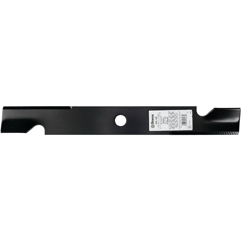 Stens 355140 notched hi-lift lawn mower blade for enhanced cutting performance, compatible with various home lawn mowers.