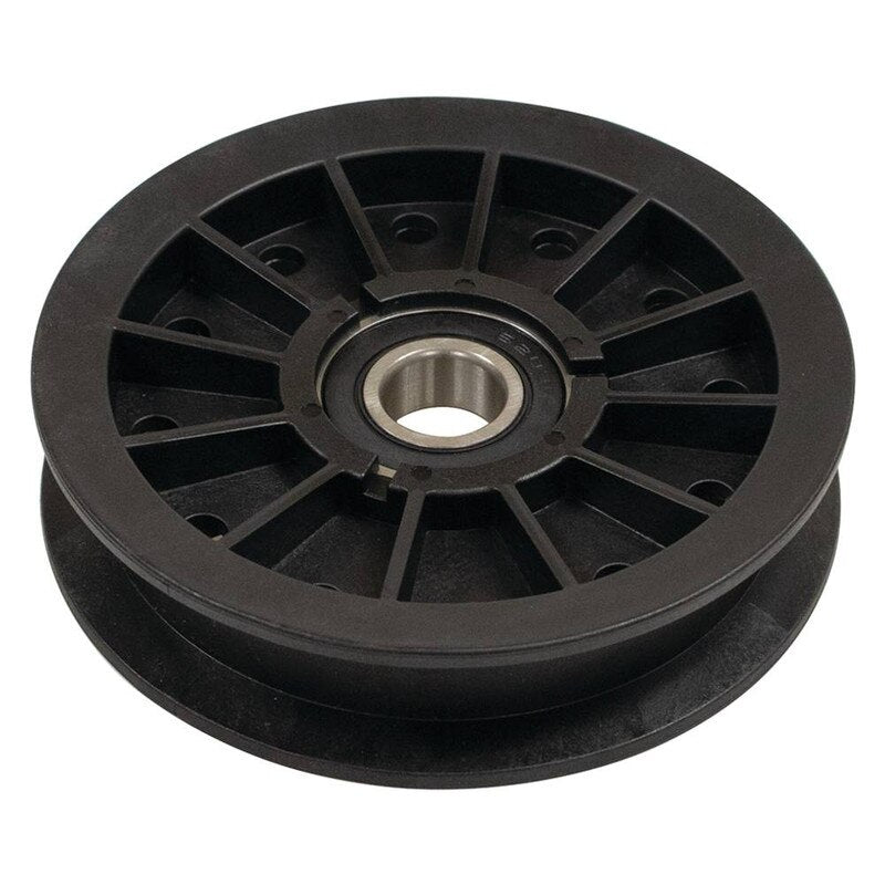 Stens 280-880 flat idler for Exmark mowers, durable replacement part with a flat design for smooth operation.