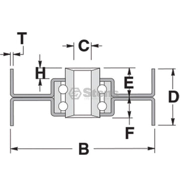 Stens idler pulley, 2.75-inch high-quality replacement part for lawn mowers, durable and designed for reliable operation.