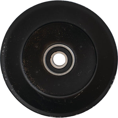 Stens 280-870 V-Idler Pulley for Exmark mowers, premium OEM-quality replacement part, black metal pulley with smooth surface.