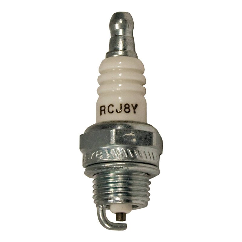 Stens Champion Spark Plug 863 RCJ8Y for small engines, seamless fit, high performance, shown in a close-up image.
