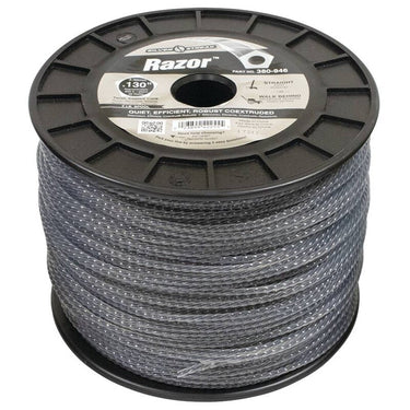 Stens Razor Trimmer Line spool, 130 mil diameter, professional-grade lawn care trimmer line, 5 lb spool for outdoor trimming.